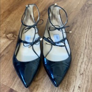 **AUTH**Jimmy choo patent leather black flats, 36